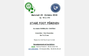 Stage de découverte football féminin