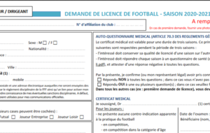 Signature des licences saison 2020-2021