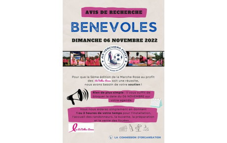 Bénévoles Marche Rose 2022